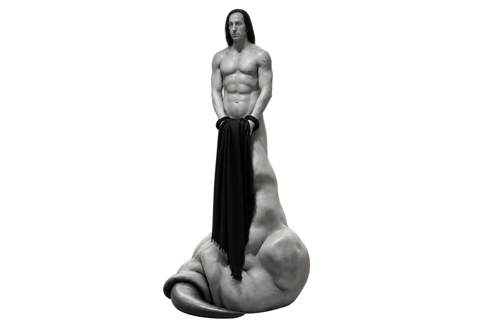Sculptural installation adapted from Rick Owens’ Tokyo boutique photograph.