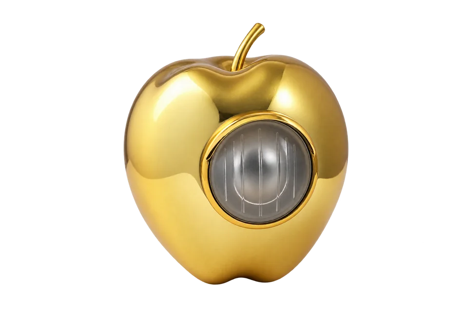 UNDERCOVER’s gold GILAPPLE lamp, a representative brand object adapted from its official product photograph.