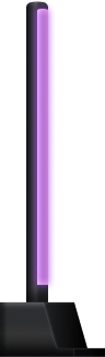 Tower light with a narrow illuminated strip